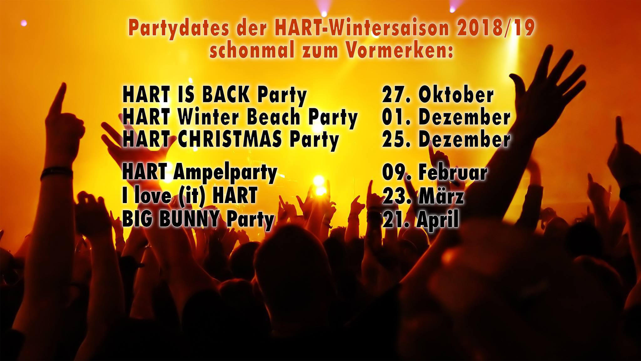 Partykalender 2018/19